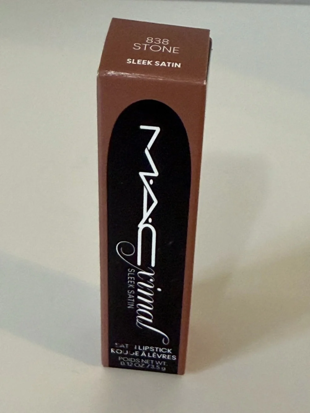 MAC Maxcimal Sleek Satin hydrating lipstick Stone 838 new in box - Picture 4 of 4